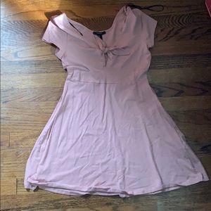 Pink forever 21 dress with tie key-hole detailing